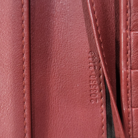 GUCCI GUCCISSMA Wine Patent Leather Continental Bifold Wallet Gold Heart Lock - Picture 7 of 12